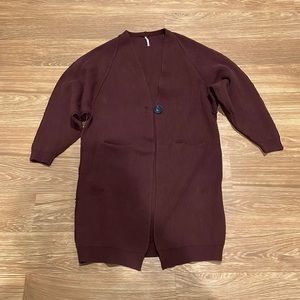 Free People long ribbed cardigan